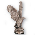Silver Resin Eagle Trophy w/1/4" Rod (8 1/2")